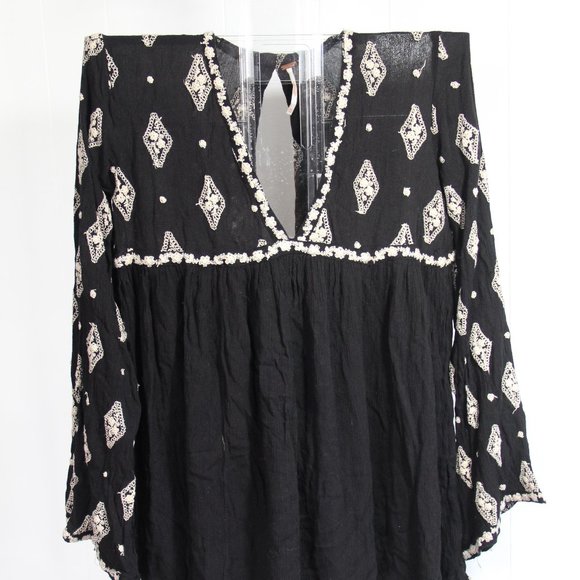 FREE PEOPLE EMBROIDERED TUNIC TOP - Picture 2 of 14